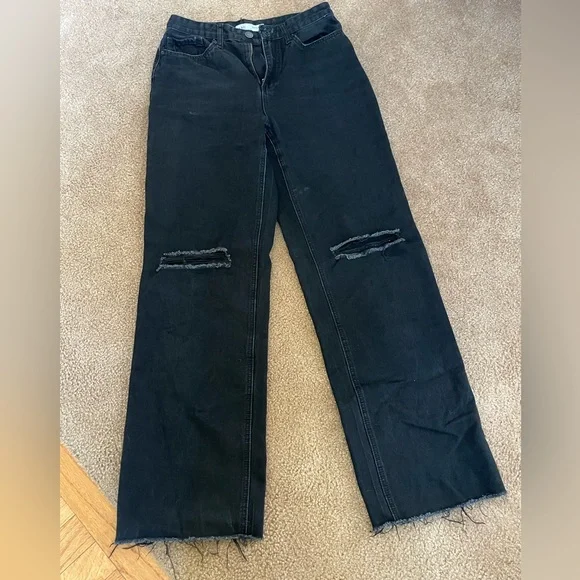 YMI Jeans Ymi Dream Authentic Denim Distressed Black Denim